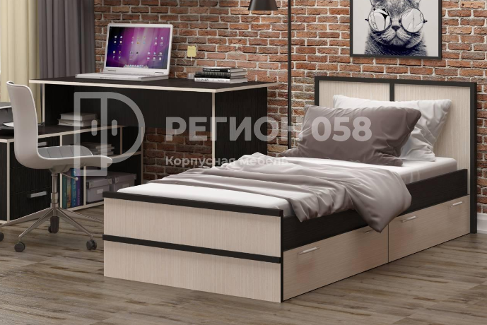 Кровать Карина 3 ЛДСП Регоин 058 в Челябинске