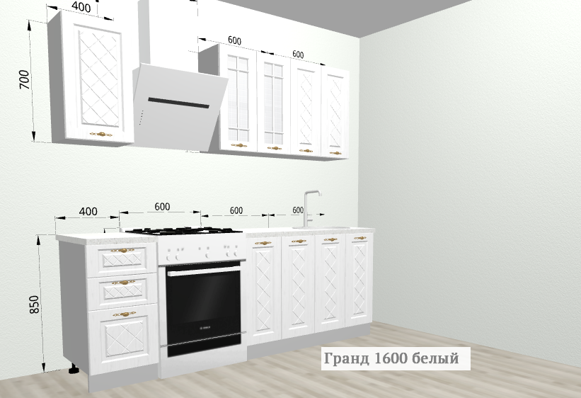 Кухня Гранд 1600 ДСВ в Челябинске